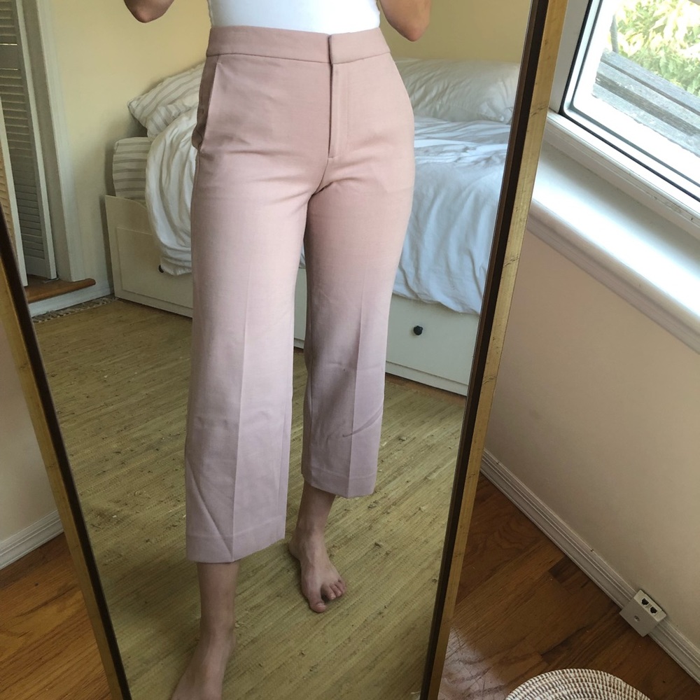 J.Crew Blush Straight Leg Crop Pant